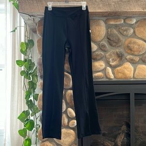 Vuori Black Flare Split Hem Yoga Pants